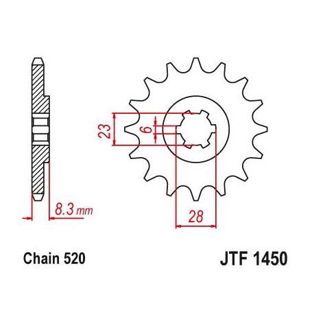 Steel Front Sprocket. JTF1450.13