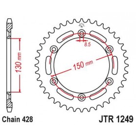 Steel Rear Sprocket. JTR1249.51