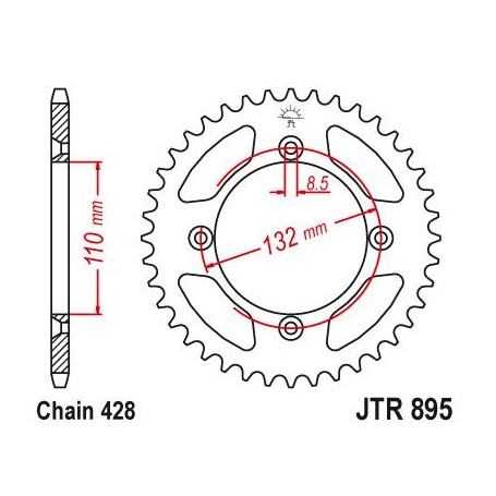 Steel Rear Sprocket. JTR895.46