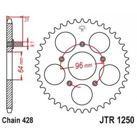 Steel Rear Sprocket. JTR1250.48