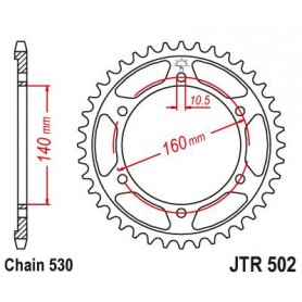 Steel Rear Sprocket. JTR502.44