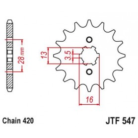 Steel Front Sprocket. JTF547.13