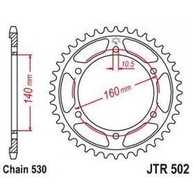 Steel Rear Sprocket. JTR502.45