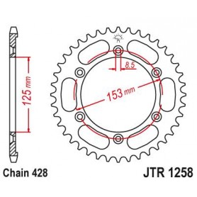 Steel Rear Sprocket. JTR1258.54