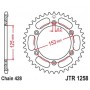 Steel Rear Sprocket. JTR1258.54