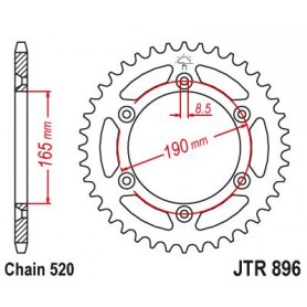Steel Rear Sprocket. JTR896.45
