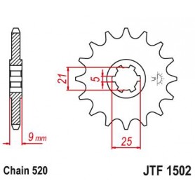 Steel Front Sprocket. JTF1502.13