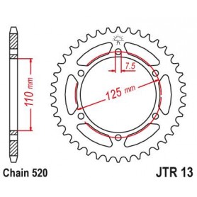 Steel Rear Sprocket. JTR13.38