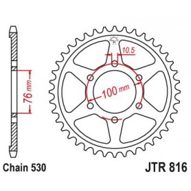 Steel Rear Sprocket. JTR816.43