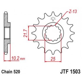 Steel Front Sprocket. JTF1503.12