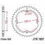 Steel Rear Sprocket. JTR1857.38