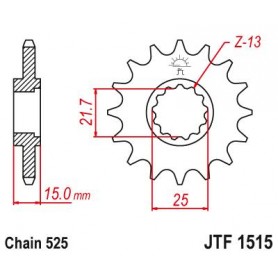 Steel Front Sprocket. JTF1515.15