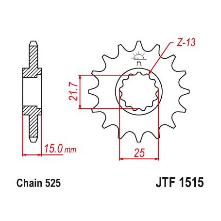 Steel Front Sprocket. JTF1515.15