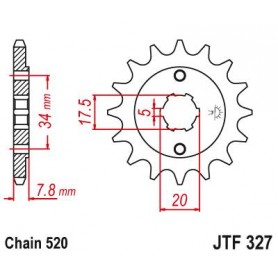 Steel Front Sprocket. JTF327.12