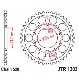 Steel Rear Sprocket. JTR1303.43