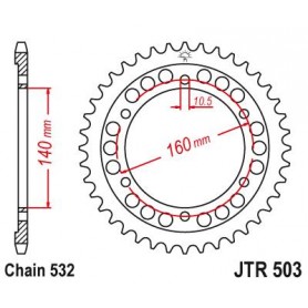 Steel Rear Sprocket. JTR503.45