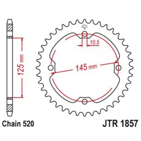 Steel Rear Sprocket. JTR1857.45