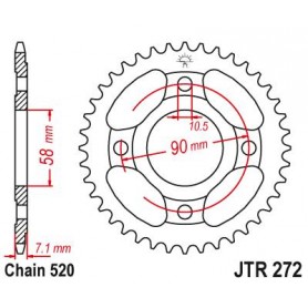 Steel Rear Sprocket. JTR272.31