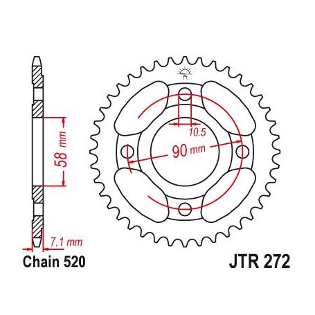 Steel Rear Sprocket. JTR272.31