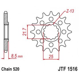 Steel Front Sprocket. JTF1516.15