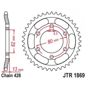 Steel Rear Sprocket. JTR1869.45