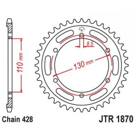 Steel Rear Sprocket. JTR1870.44