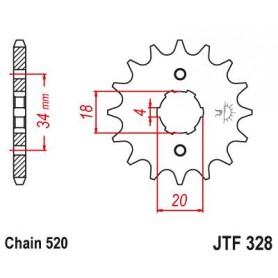 Steel Front Sprocket. JTF328.13