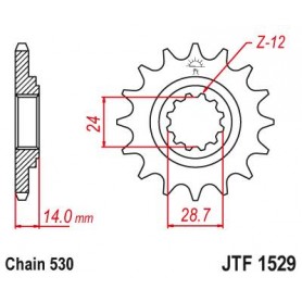 Steel Front Sprocket. JTF1529.17