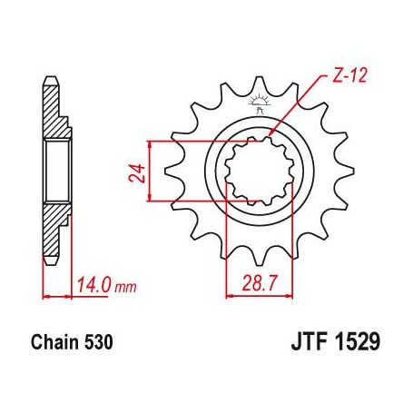 Steel Front Sprocket. JTF1529.17