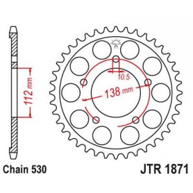 Steel Rear Sprocket. JTR1871.48