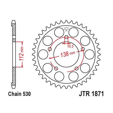 Steel Rear Sprocket. JTR1871.48