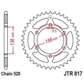 Steel Rear Sprocket. JTR817.46