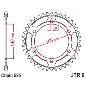 Steel Rear Sprocket. JTR6.41