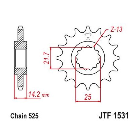 Steel Front Sprocket. JTF1531.15