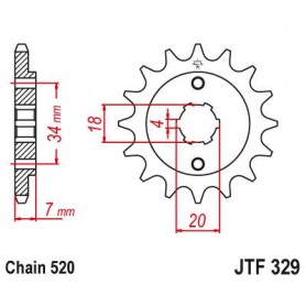 Steel Front Sprocket. JTF329.13