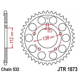 Steel Rear Sprocket. JTR1873.48