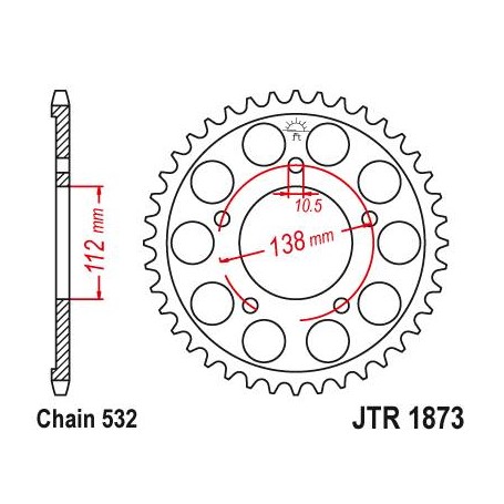 Steel Rear Sprocket. JTR1873.48