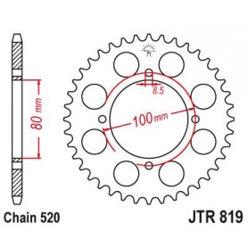 Steel Rear Sprocket. JTR819.37