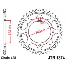 Steel Rear Sprocket. JTR1874.56