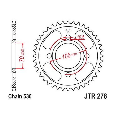 Steel Rear Sprocket. JTR278.34