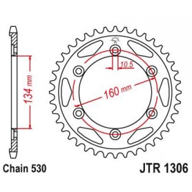 Steel Rear Sprocket. JTR1306.40