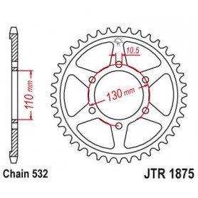 Steel Rear Sprocket. JTR1875.48