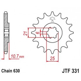Steel Front Sprocket. JTF331.14