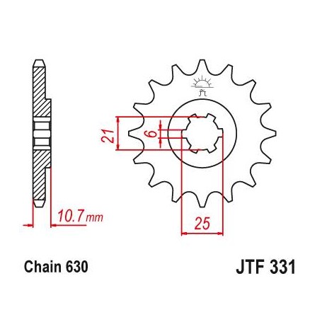 Steel Front Sprocket. JTF331.15