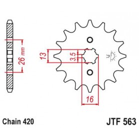 Steel Front Sprocket. JTF563.11