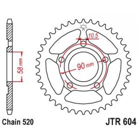 Steel Rear Sprocket. JTR604.36