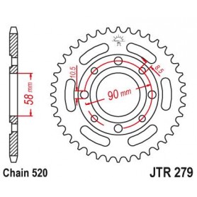 Steel Rear Sprocket. JTR279.33