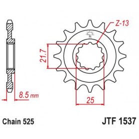 Steel Front Sprocket. JTF1537.17