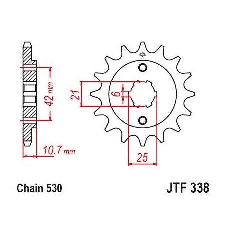 Steel Front Sprocket. JTF338.16