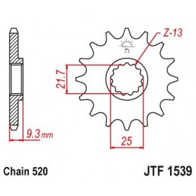 Steel Front Sprocket. JTF1539.14